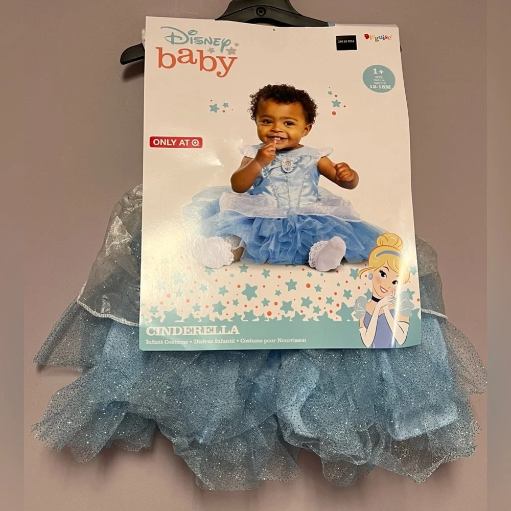 NWT Bundle 2 COSTUMES Disney CINDERELLA Wonder Woman GIRL 12-18mo Baby - Picture 2 of 7